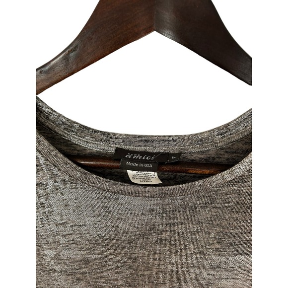 Pure amici size large metallic silver/gold polyester top blouse - Picture 2 of 3